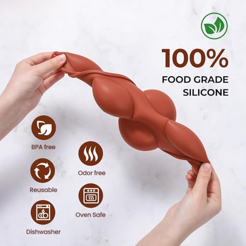 6 Holes Silicone Hot Chocolate Bomb Molds, 2 Packs Large Semi Sphere Mold 2.7" Half Sphere Silicone Baking Molds for Making Chocolate, Cake, Jelly, Dome Mousse