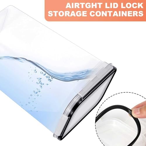 24pcs Airtight Containers, Clear Stackable Dry Food Storage