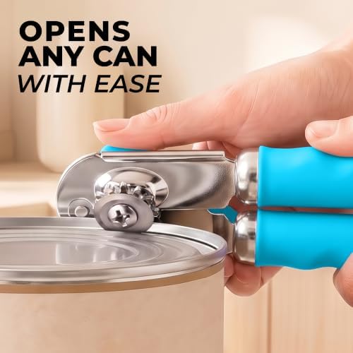 Zulay Kitchen Stainless Steel Swing Open Manual Can Opener Comfortable Grip