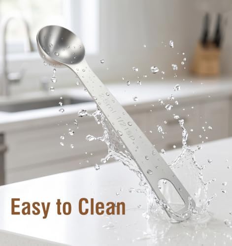 4 PCS 1/2 Teaspoon Scoop, Stainless Steel 1/2 Tsp Measuring Spoon