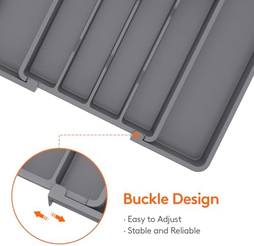 Lifewit Expandable Silverware Drawer Organizer, Kitchen Utensil Tray