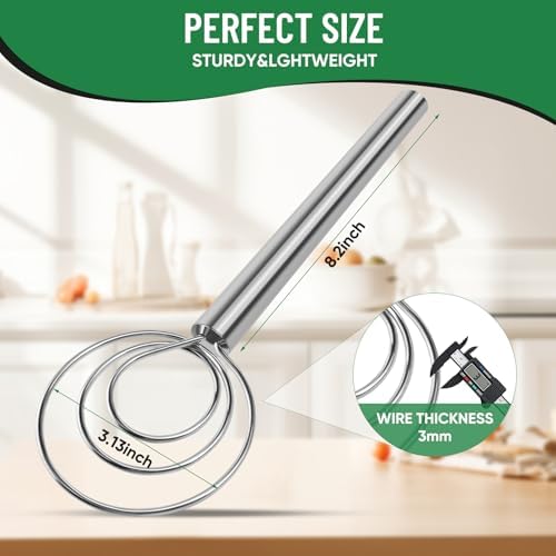 Danish Dough Whisk Stainless Steel for Sourdough Bread Baking