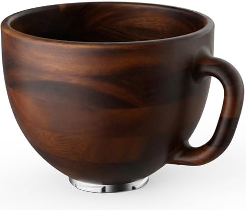 COFUN Premium Wood Mixing Bowl for KitchenAid 4.5-5 Qt Stand Mixers