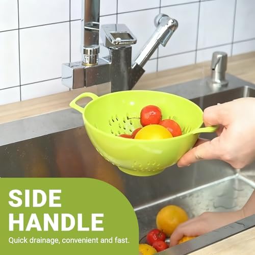 4pcs Small Colander Set, 7.5in Mini Colander, Plastic Food Strainer with Double Handles for Fruits, Vegetables, Pasta - Send Goods from Local Warehouse