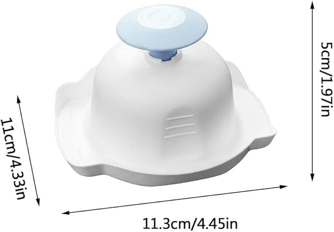 Blue Food Safety Holder for Mandolin or Grater, Finger Anti-Cut Protectors for Mandoline Slicer, Food Slicer Cutter Finger Guard