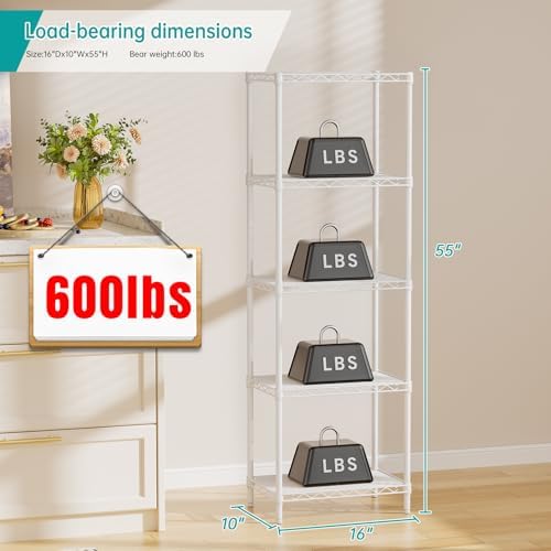 SINGAYE Metal Shelves Wire Shelving Storage Standing Adjustable Shelf Unit