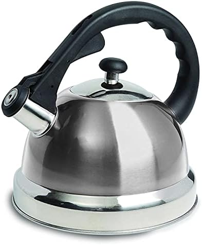 Mr Coffee Claredale Stainless Steel Whistling Tea Kettle, 1.9-Quart (1,8 Litres) Brushed Satin