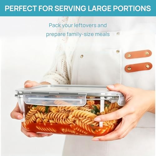 Vtopmart 1Pack 1860ml/63oz Large Glass Storage Container with Lids