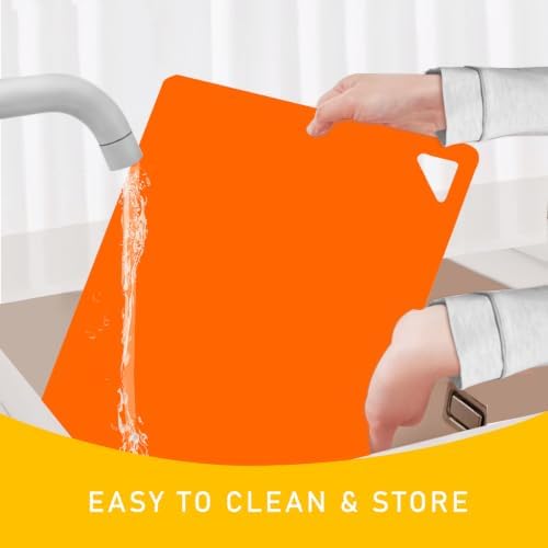 7 Pieces Plastic Flexible Cutting Boards for Kitchen, BPA- Free,15"x12"
