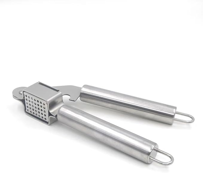 Stainless steel manual garlic press, home use garlic crushing tool, new kitchen garlic paste tool.