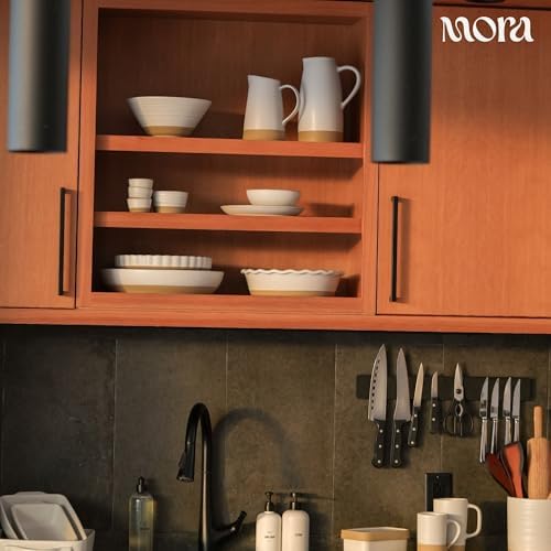 MORA Ceramic Tart Pan, 9.5 Inch Large Porcelain Baking Dish for Tarts, Quiche, Pie, Flan etc. Fluted Ruffled Edge, Oven, Microwave, Freezer, and Dishwasher safe - Great Gift For Bakers - Oat