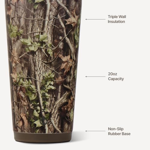 HydroJug Everyday Tumbler 20 oz, Ceramic-Lined Straw Cup, Woodland
