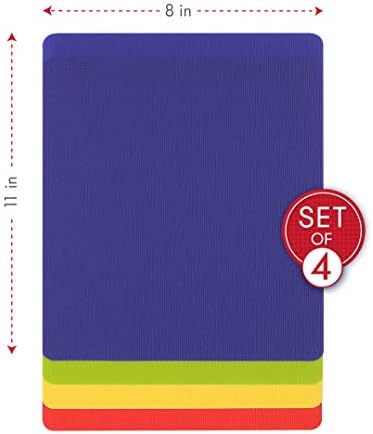 Dexas Heavy Duty Grippmat Flexible Cutting Board Set of Four 8 x 11 inches
