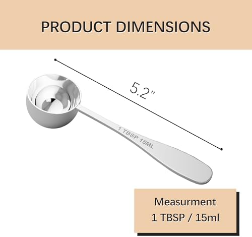 2PCS 1TBSP(15ML) Measuring Spoon, 18/8(304) Stainless Steel Tablespoon