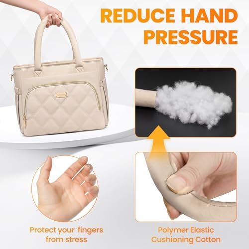 Artelaris Lunch Bag Women, Adult Insulated Lunch Box, Leakproof Lunch Cooler Bag, Reusable Large Lunch Cooler for Work, Picnic, Travel (Beige)