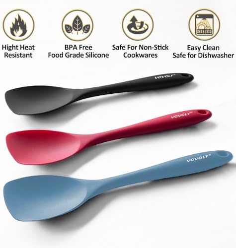 Vovoly Silicone Spatula Spoon, 11 IN, Starry Blue, Spoonulas Heat Resistant