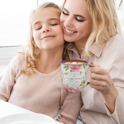Christian Art Gifts Large Ceramic Scripture Coffee & Tea Mug for Women
