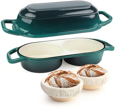 YONILL Mini Double Dutch Oven with Lid for Sourdough Bread Baking