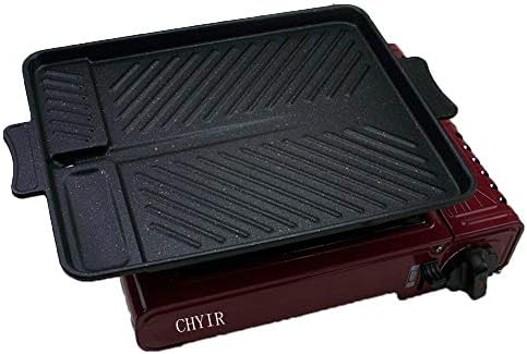 Korean-Style Non-Stick Smokeless Rectangular Grill Pan Baking Tray Barbecue Plate for Indoor Outdoor BBQ
