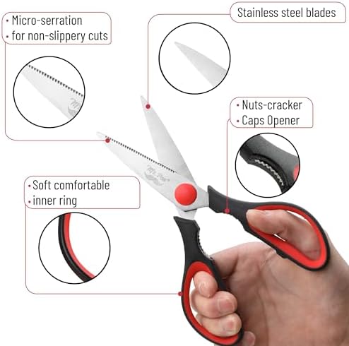 Mr. Pen- All Purpose Kitchen Shears with Protective Sheath, 8 Inch