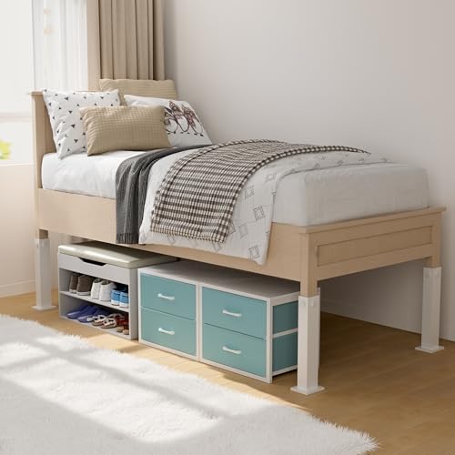 BOLUO Stackable Storage Drawers Closet Organizers and Storage Fabric Blue 2 Drawer Dresser for Bedroom 2 Packs Modern