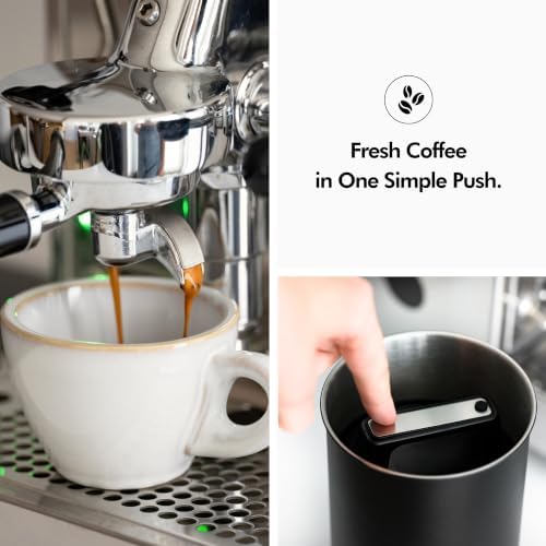 KIVY Vacuum Coffee Canister - Push Lid Preserves Coffee Aroma & Oil
