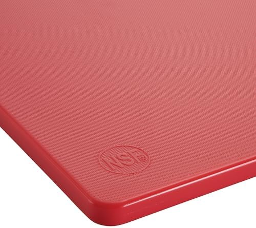 Winco 15" x 20" Red Heavy-Duty Cutting Board (Set of 6)