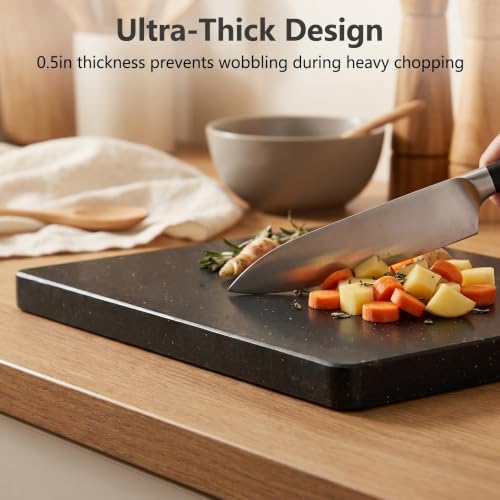 Granite Cutting Board for Kitchen 16×12 Inch black