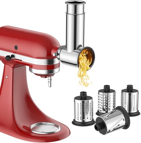 InnoMoon Stainless Steel Slicer Shredder Attachment for KitchenAid Mixer