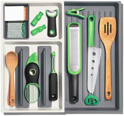 OXO Good Grips Drawer, Large Expandable Kitchen Tool Organizer, White (Pack of 8)