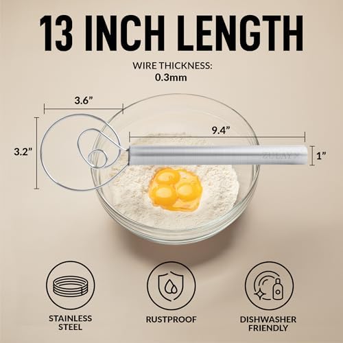 Zulay Kitchen 13-Inch Danish Dough Whisk