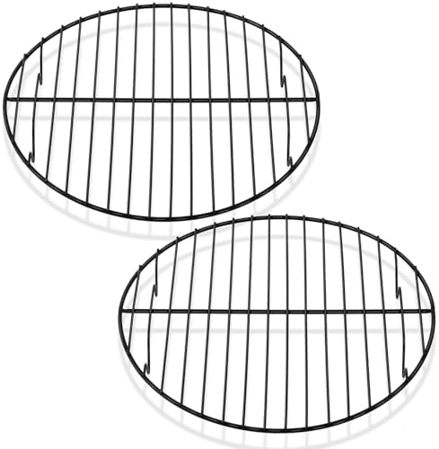P&P CHEF 9 Inch Cooking Rack Round for Steaming Cooling, Black, 2 Pack