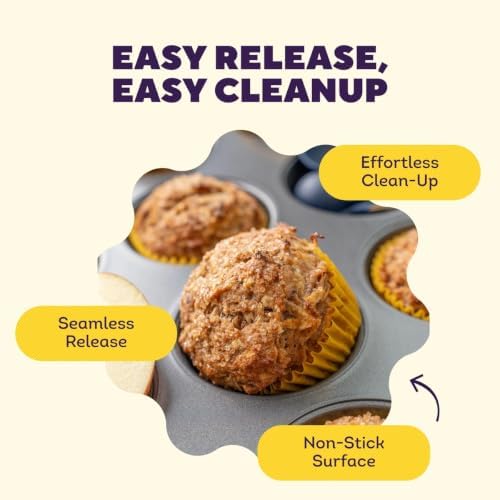 Wilton Silver Non-Stick Muffin Pan, Made Without PFAS, 12-Cup