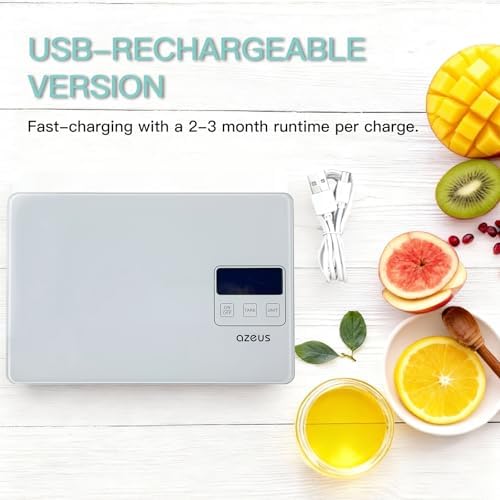 AZEUS 15 kg Digital Kitchen Scale, 1 g Precision, Tare, 5 Units
