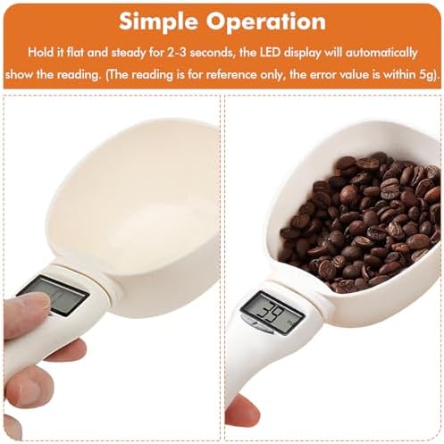 2pcs Digital Measuring Spoon, Digital Food Measuring Scoop Scale,Adjustable Measuring Spoon,Electronic Kitchen Measuring Spoon Scale for Cooking Baking、Kitchen Gadgets,Pet Dog Cat Food
