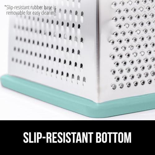 GORILLA GRIP® XL 4-Sided Stainless Steel BPA-Free Cheese Grater, Mint