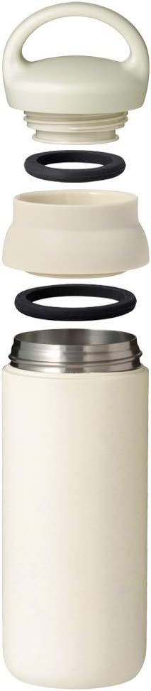 KINTO 21093 Day-off Tumbler, 16.9 fl oz (500 ml), Mustard, Double Wall Vacuum Construction, Hot and Cold Insulation, Water Bottle
