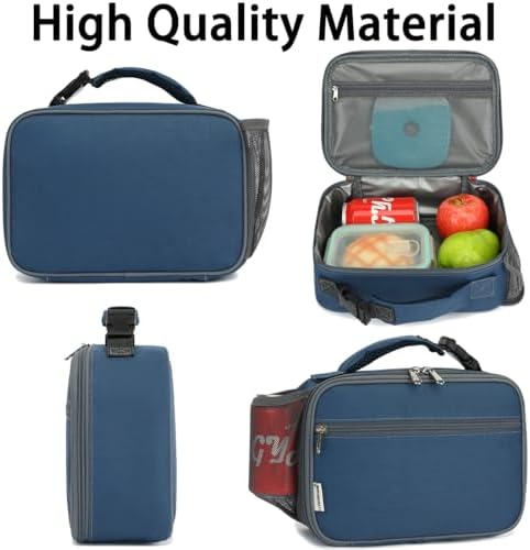 GYEUKHAM Insulated Lunch Box for School, Thermal Reusable Durable Freezable Lunch Bags for Kids Boys Girls Men Women - Small Soft Cooler Portable Lunch Tote Kit for Work Picnic Travel,Cyan