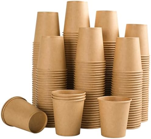 Clawsoff 100 Pack 5 oz Smal Paper Cups Disposable Kraft Bathroom Cups