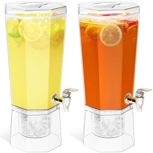 Lifewit 1 Gallon Drink Dispenser for Party with Leak-Proof Spigot, 2 Pcs