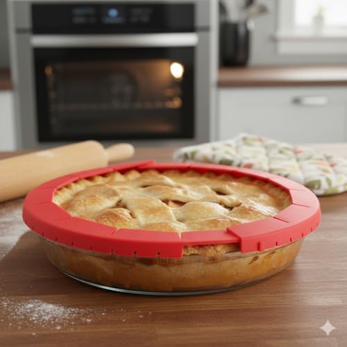Pie Crust Shield, 2 Pack Pie Protector, European Grade Silicone
