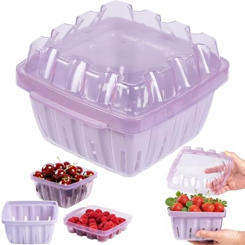 Berry Basket, 3-in-1 Fruit Colander with Holes, Berry Keeper with Colander