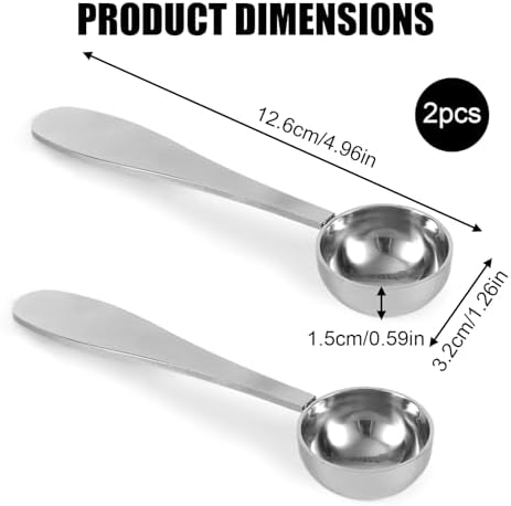 2pcs Stainless Steel 3 Gram Matcha Spoons