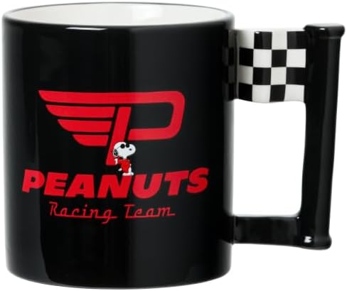 Silver Buffalo Peanuts Snoopy Racing Team, 3D Sculpted Handle Mug, 20oz