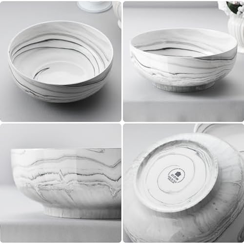 MALACASA Large Serving Bowls, 114 OZ(10") Ceramic Salad Bowls Set of 2