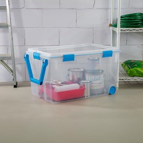 Sterilite Gasket Storage Box with Lids for Home & Office, 120 Quart, 9-Pack