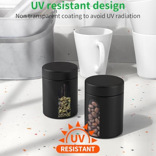 Glass Storage Jar (6 oz), 3 Pack Premium Smell Proof Visual Container with Child Resistant Cap, Small Waterproof Bottle Multipurpose Container for Coffee Teas Herbs Spices(180ml)