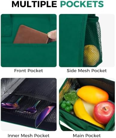 6.75L Small Insulated Lunch Bag, Reusable Cooler Tote Thermal Snack Bag