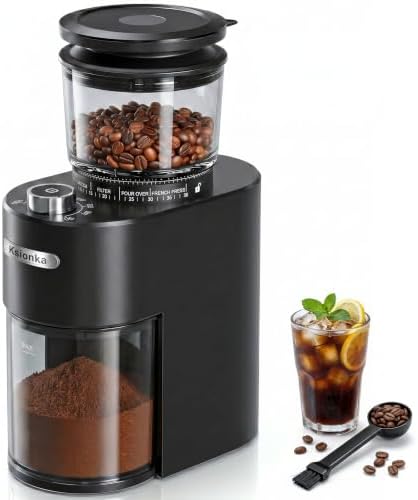Conical Coffee Bean Grinder, 38 Precise Settings, Anti-Static