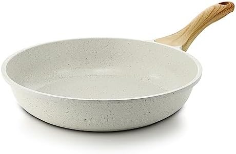 SENSARTE Nonstick Ceramic Frying Pan Skillet, 11 Inch Omelet Pan, Healthy Non Toxic Induction Compatible Egg Pan with Heat Resistant Handle, PTFE and PFAS-Free
